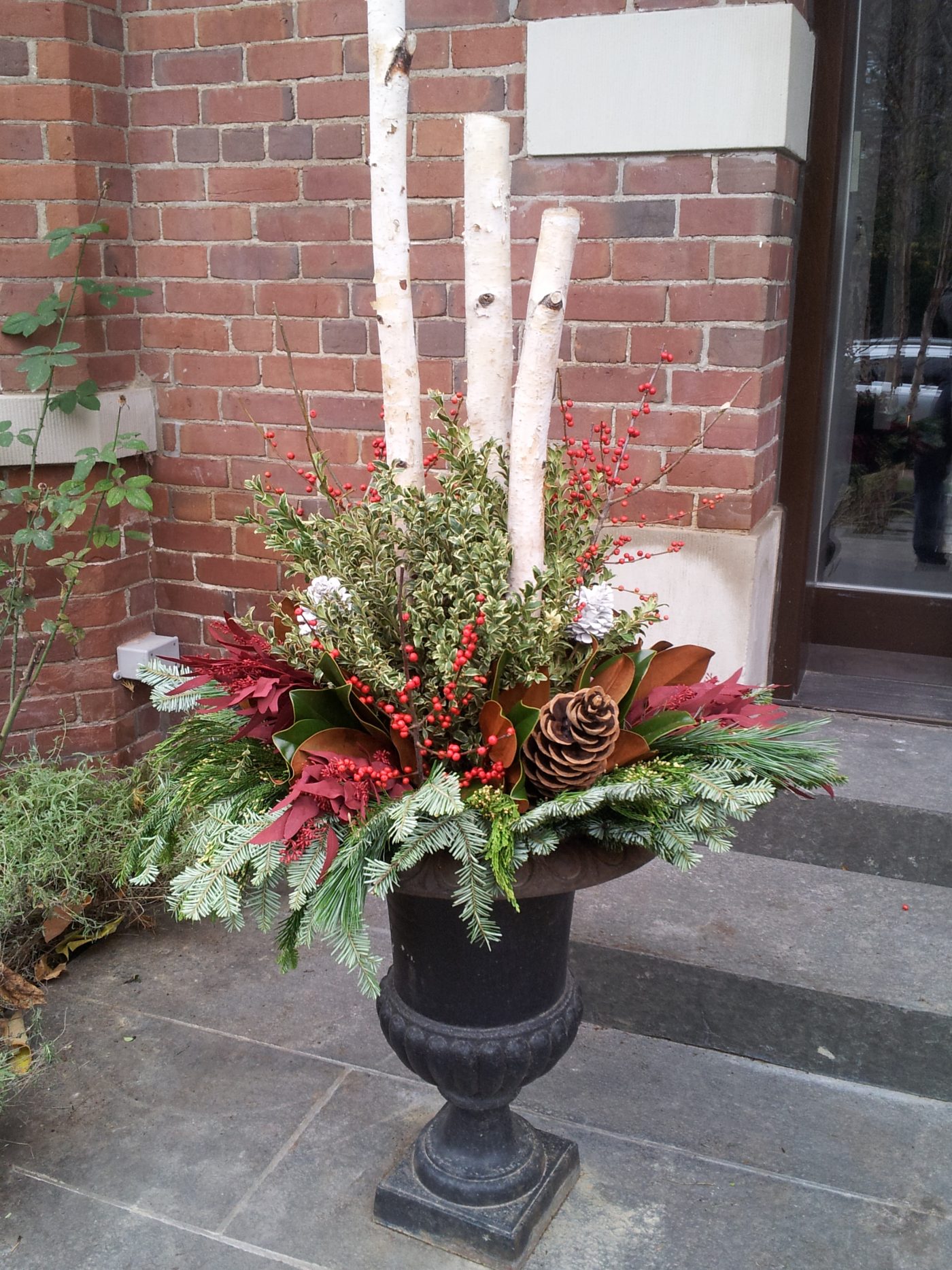 residential winter planters